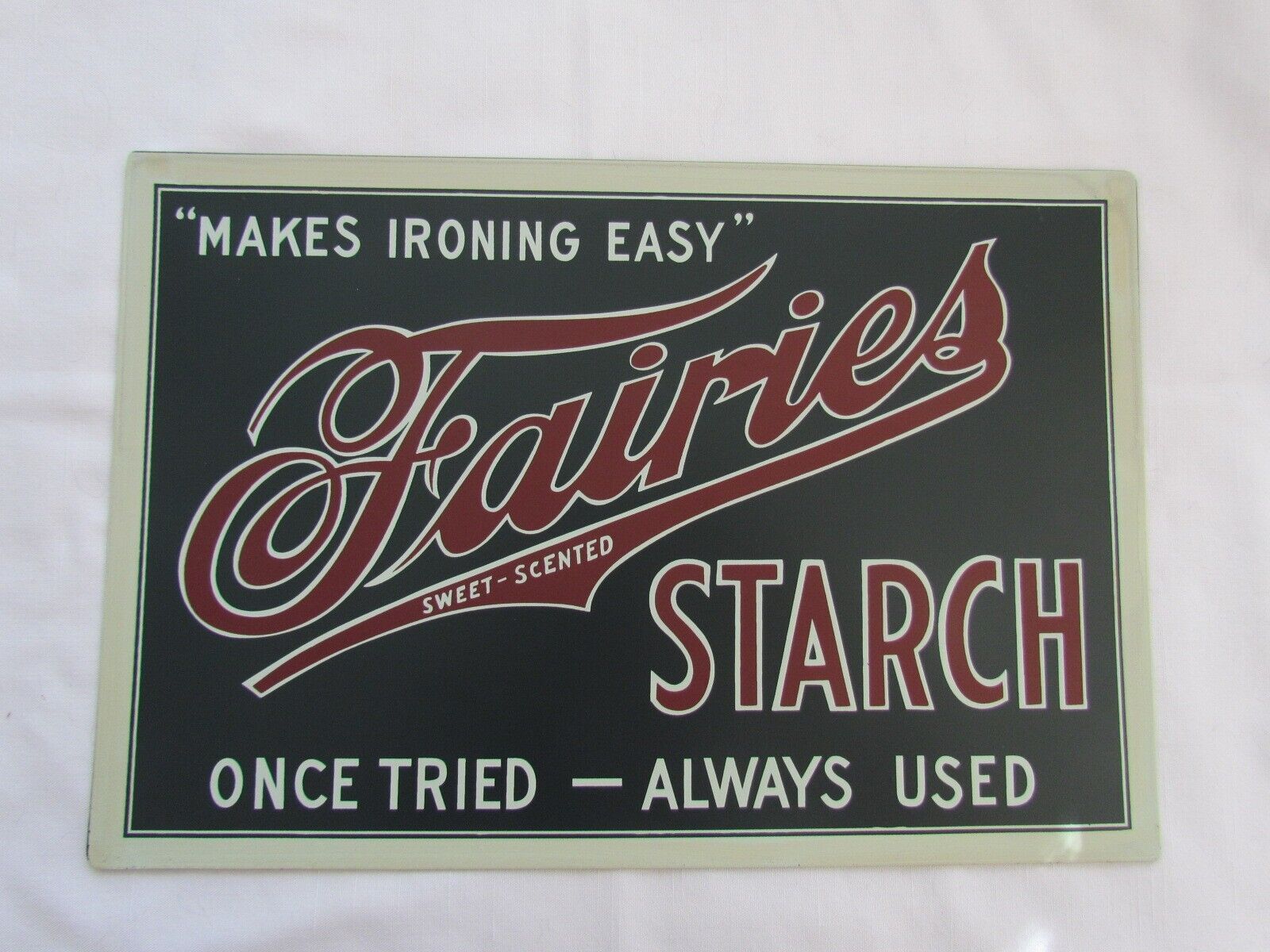 Laundry Room Sign FAIRIES STARCH ~ metal ~ THT Designs 112587 vintage style NEW