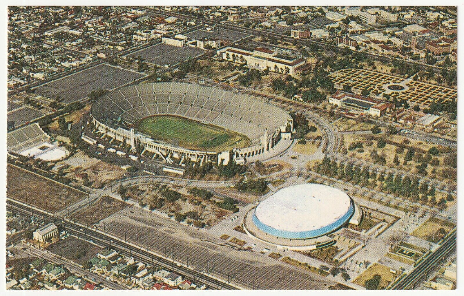 Los Angeles Coliseum, Home of the L.A. Dodgers 1958-61 Baseball Stadium Postcard