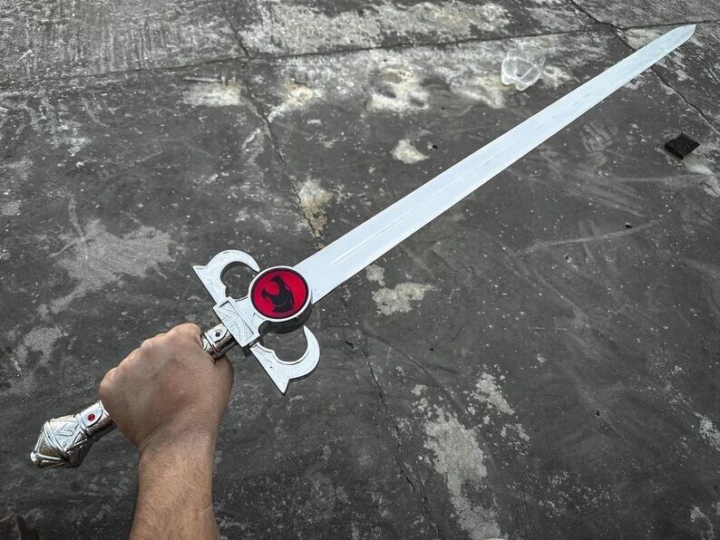 48” Thundercat Lionio Sword of Omens Replica With Leather Sheath Sword Lights up