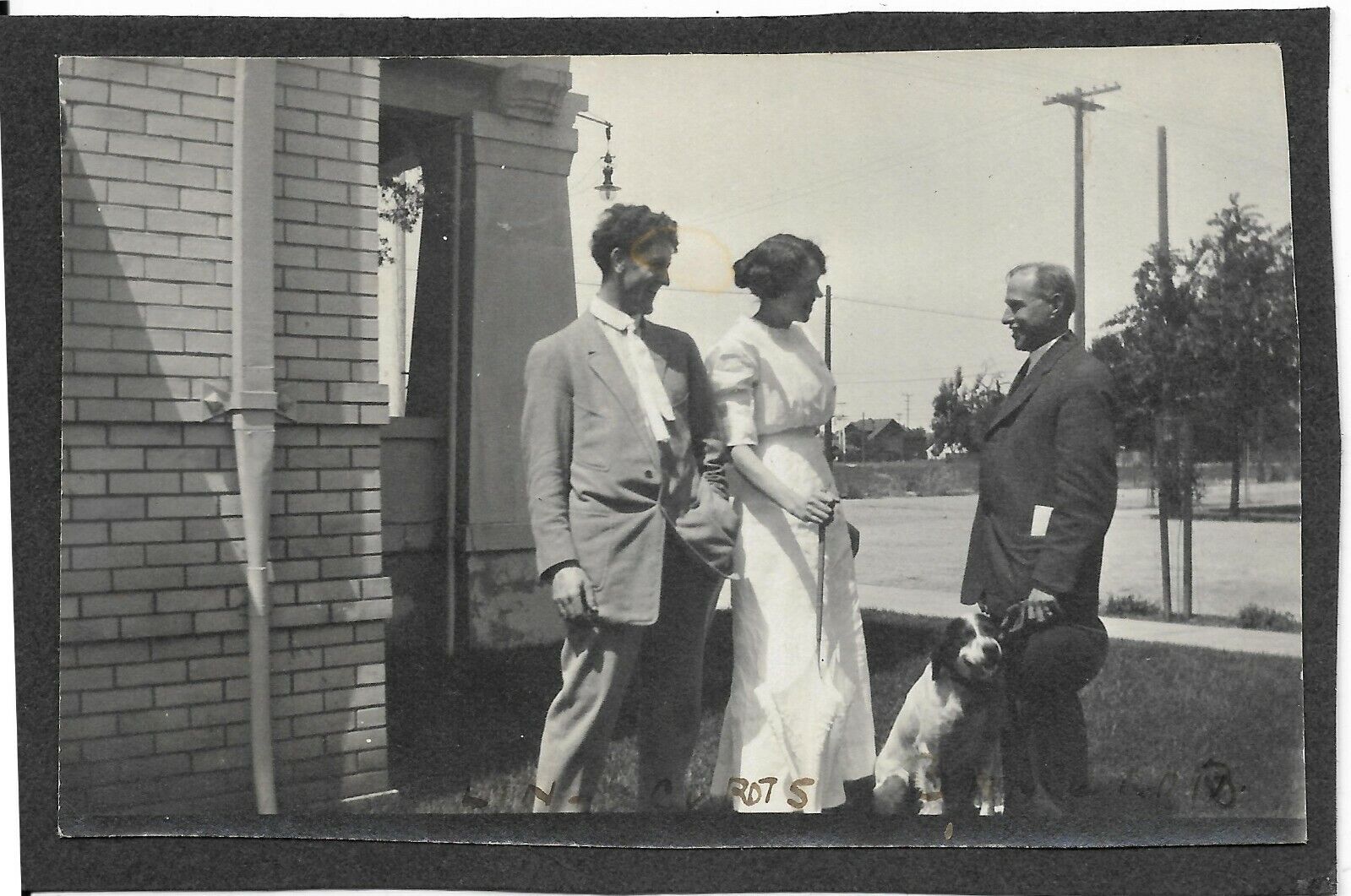 antique photo woman parasol men dog Dameron hospital Stockton California CA