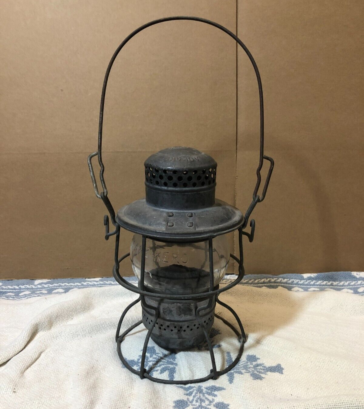 Pennsylvania Railroad Kerosene Lantern | PRR | Clear Glass Globe | Vintage