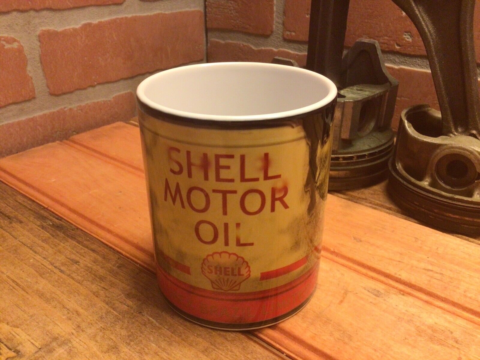 American Brand Studio - Shell Motor Oil Can Lube Mug Makes a Great Gift for Dad