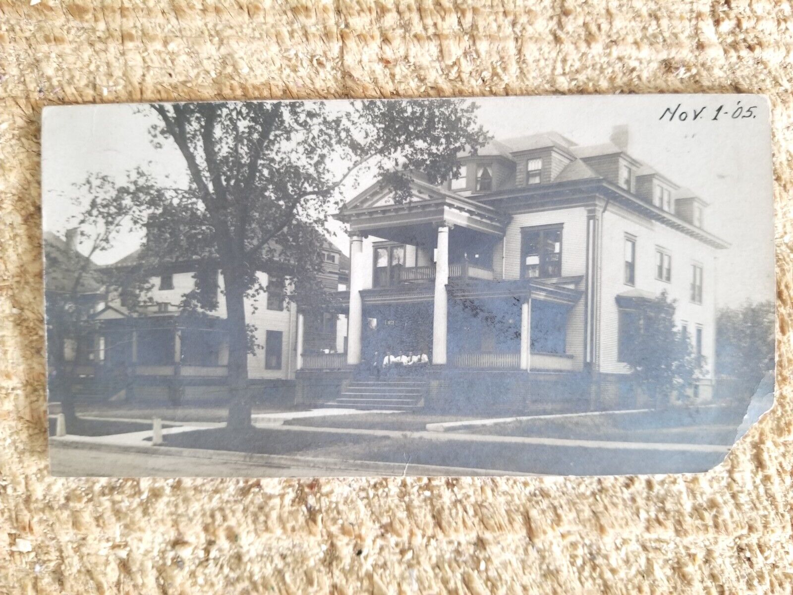 UNKNOWN LOCATION AT CHICAGO,IL.VTG 1905 REAL PHOTO POSTCARD*SP8