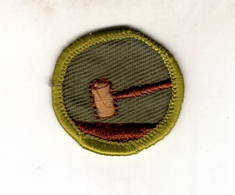 Vintage 1961 - 1968 Type F Khaki Twill BSA Boy Scout Merit Badge Public Speaking