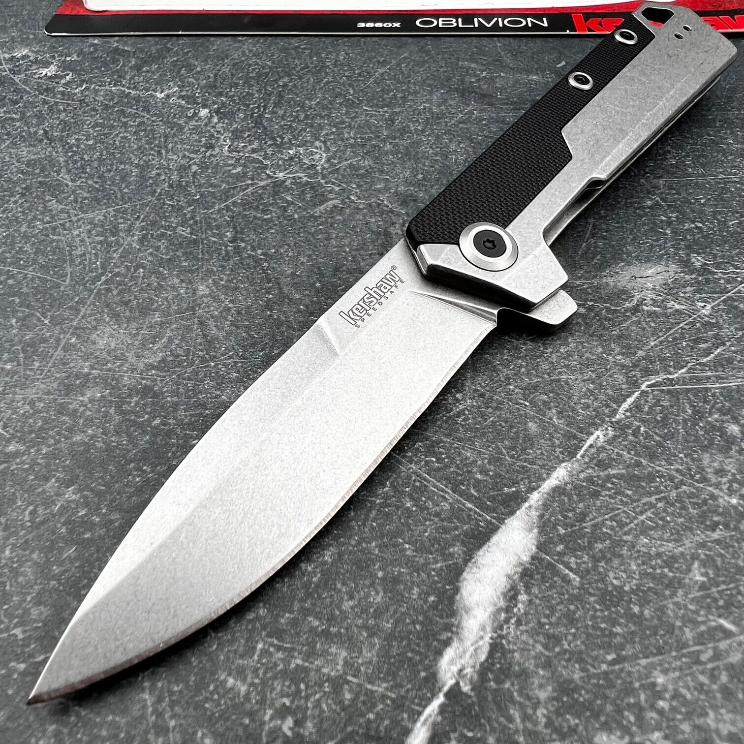 Kershaw Oblivion Assisted Opening Spear Point Blade EDC Folding Pocket Knife