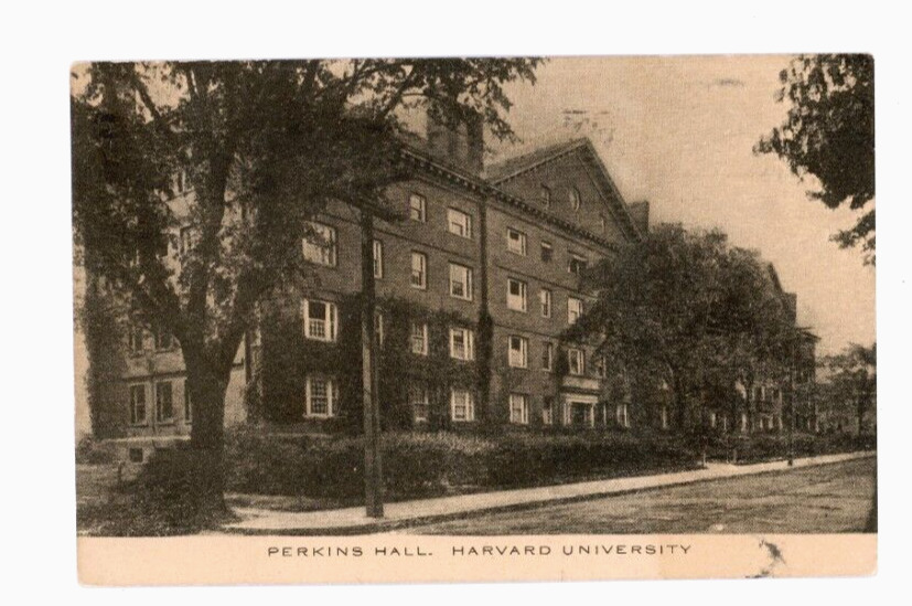 Vintage Postcard  Massachusetts Perkins Hall Harvard University  Posted 1919