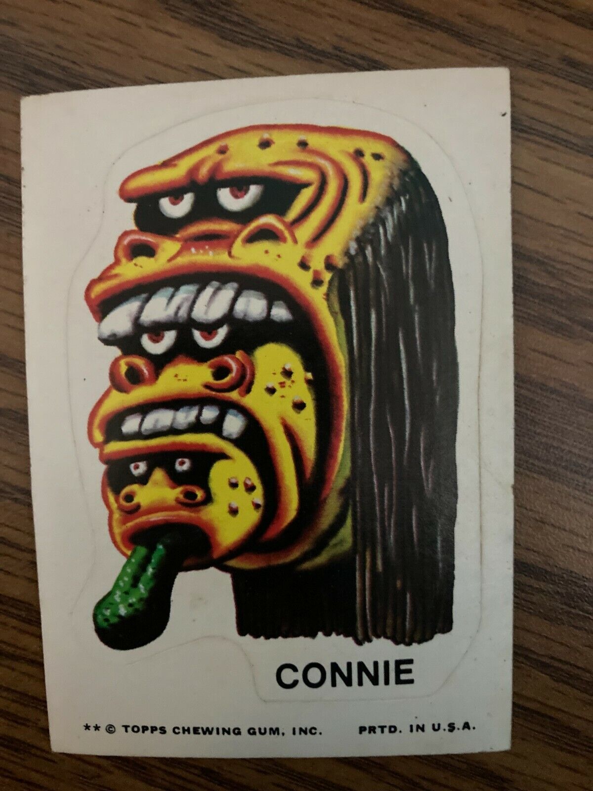 1976 Topps White Back Ugly Stickers Connie Ex Rare