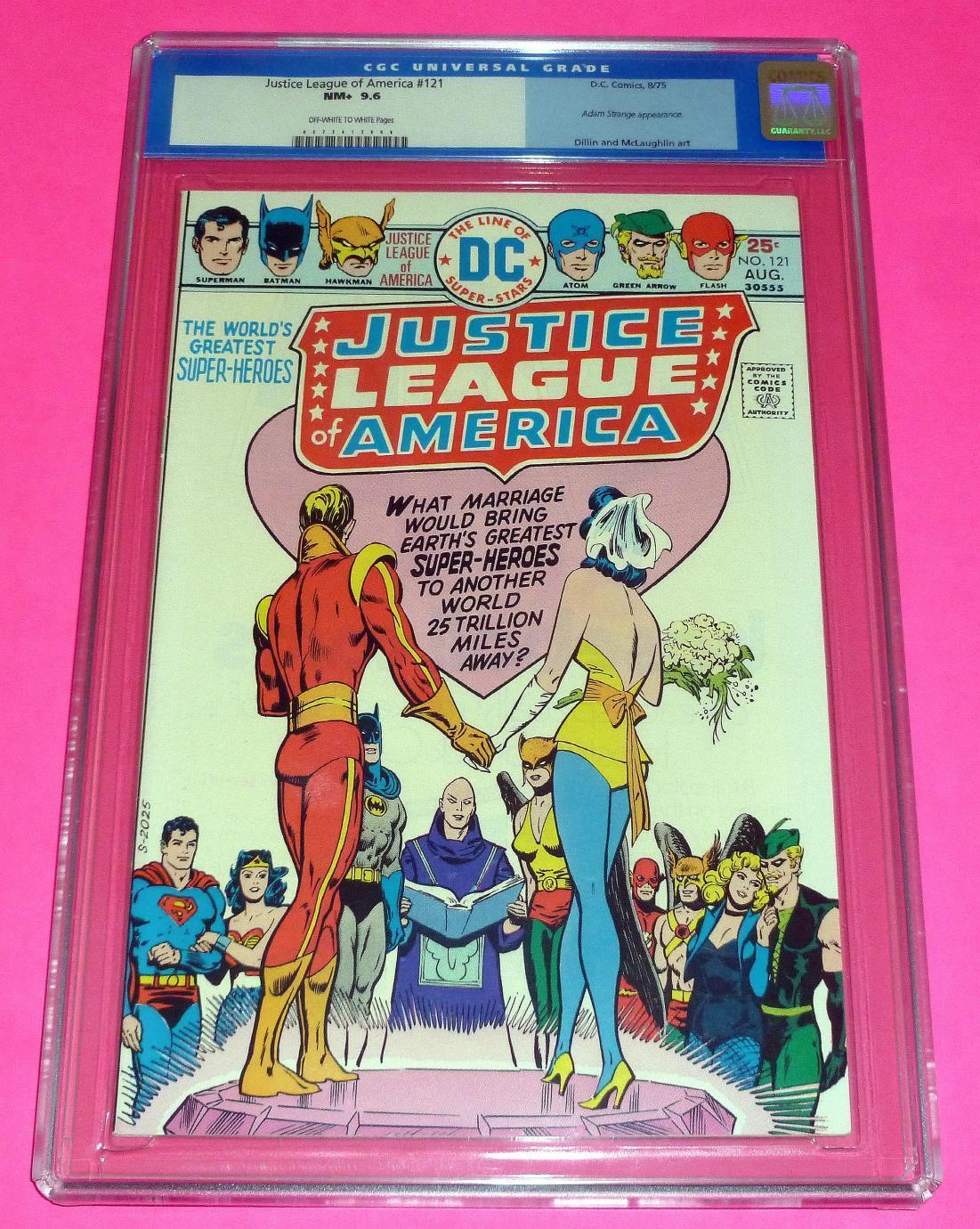 1975 JUSTICE LEAGUE OF AMERICA #121 CGC 9.6 OW-W NM+ Flash White cover 