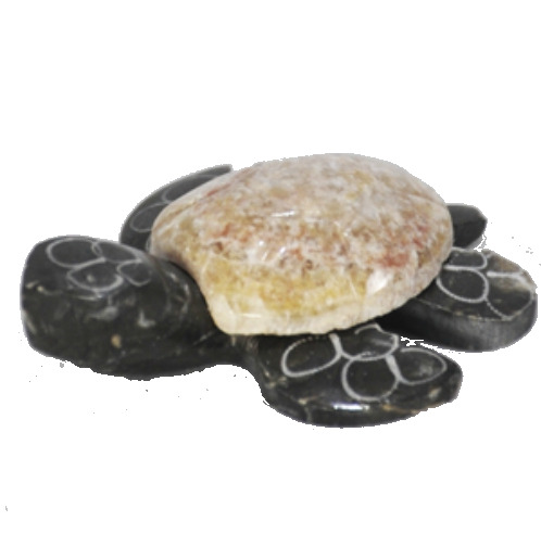 Hand Carved Marble Stone Sea Turtle Figure 2\
