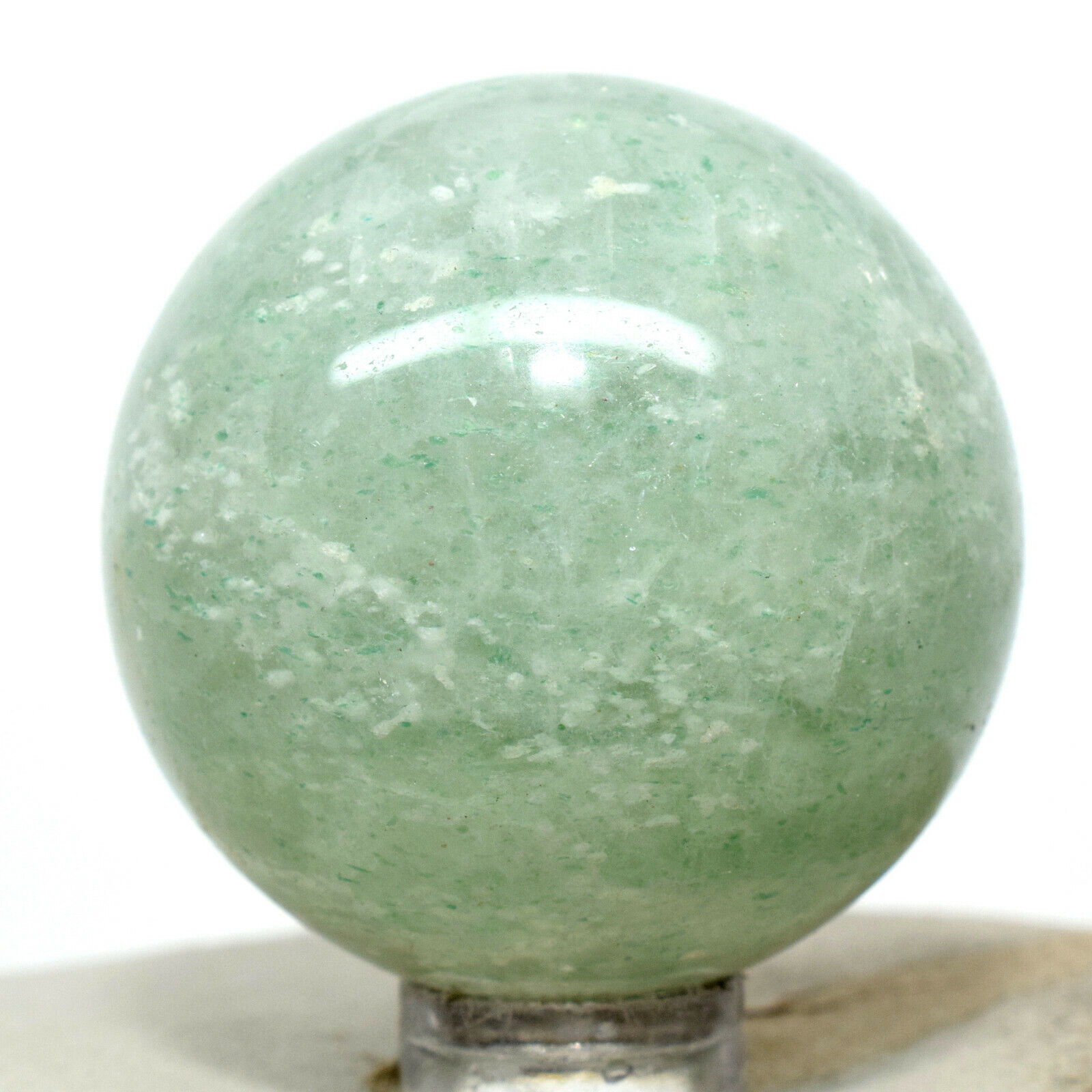 42mm Green Idocrase Vesuvianite Sphere Natural Sparkling Mineral Stone - India