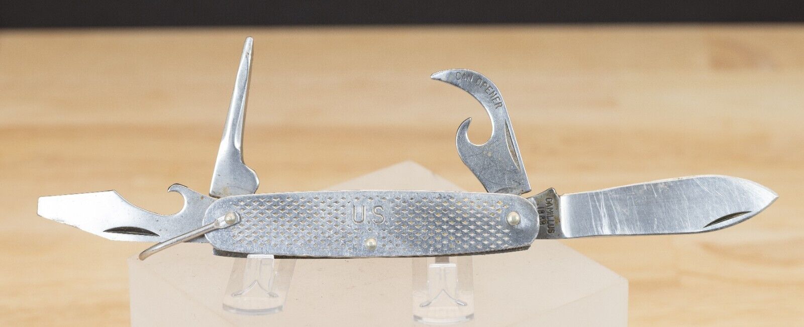 Vintage Camillus US Military 1989 Stainless Steel 4-Blade Folding Pocket Knife