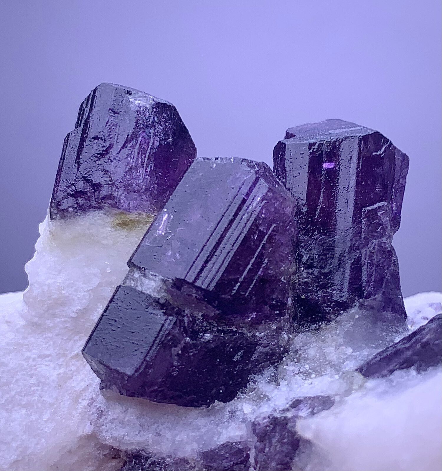 115 Gm Extraordinary Ultra Rare Violet Purple Scapolite Crystals On Matrix @AFG