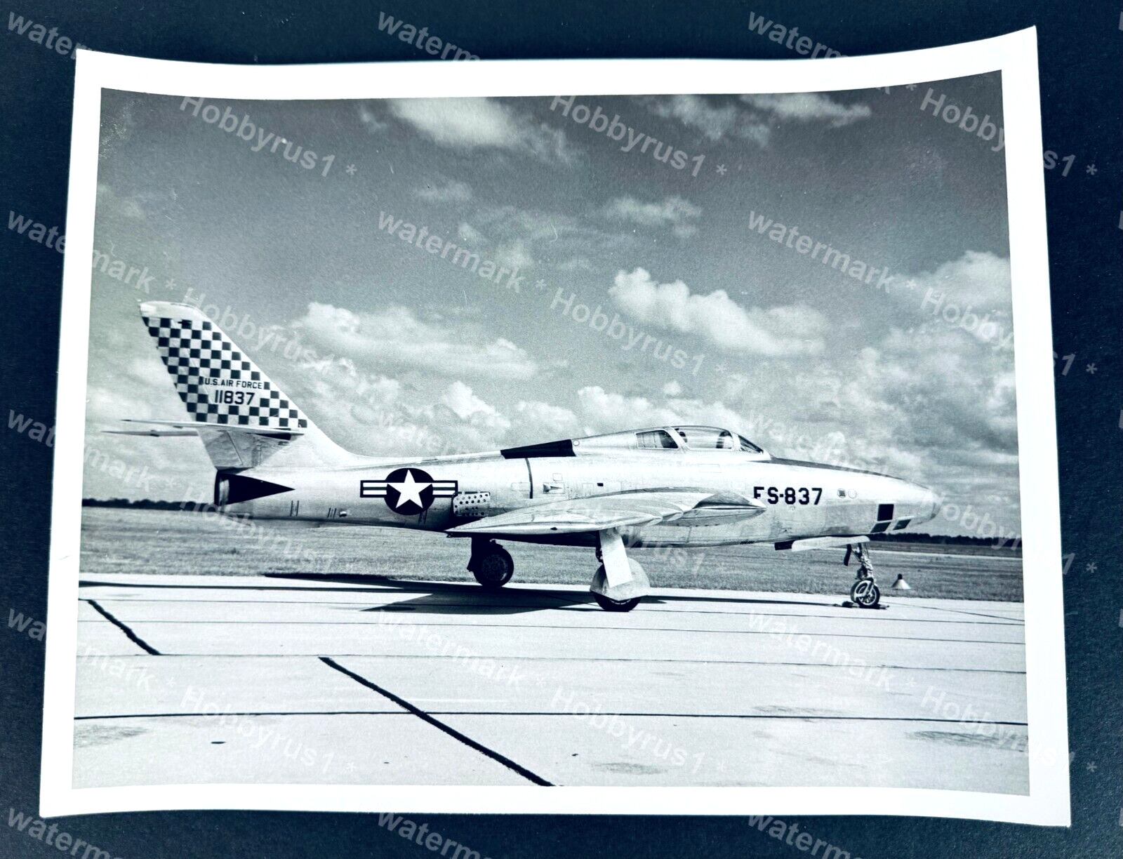 USAF Republic F-84F Thunderstreak Bomber Fighter Jet Plane 1950s Original Photo