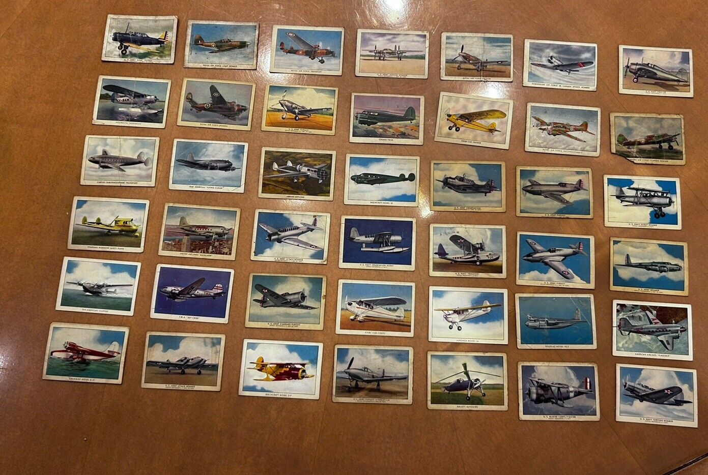 Wings Cigarette Airplane Cards Series B & C and one with no letter duplicates