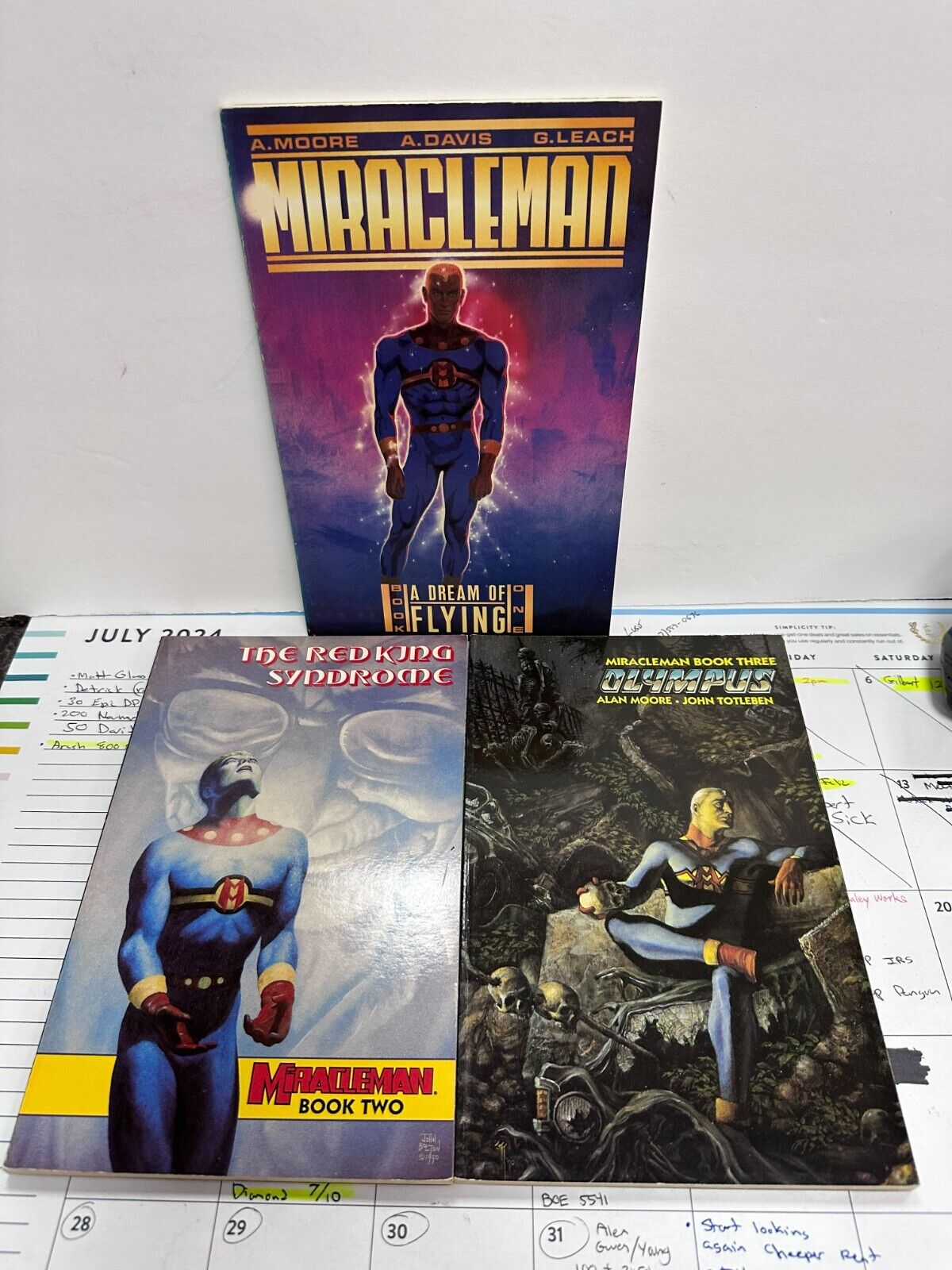 Miracleman Book 1, 2, 3 (19xx) Alan Moore Eclipse Graphic Novel TPB Set  VF-/VF