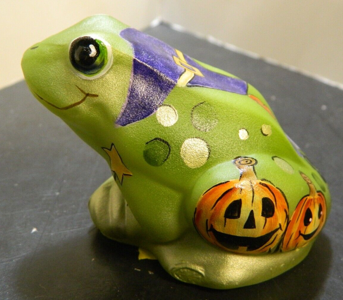 Fenton LE Hand Painted Halloween Boo Frog Figurine Barley #2/4 (2019) Excellent