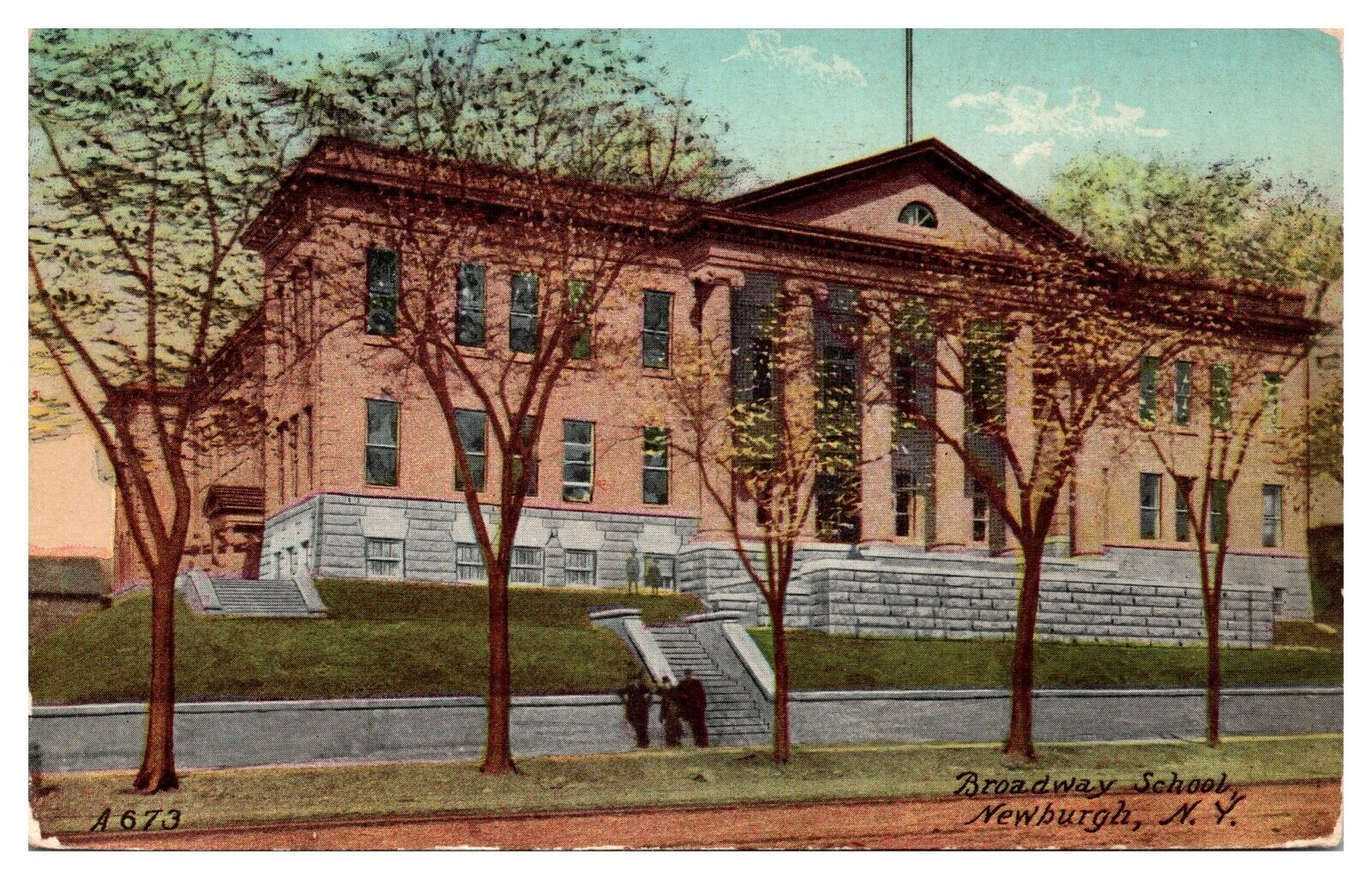 Newburg New York Broadway School 1911 - A54
