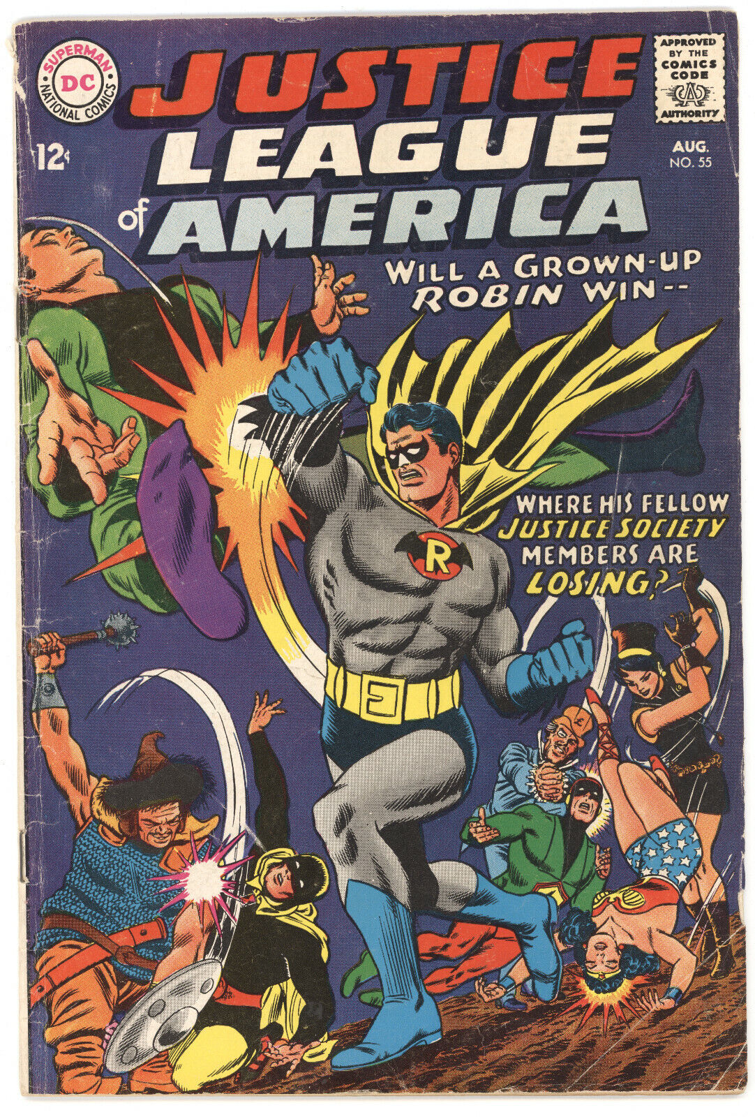 Justice League Of America 55 DC 1967 VG Wonder Woman Batman Robin