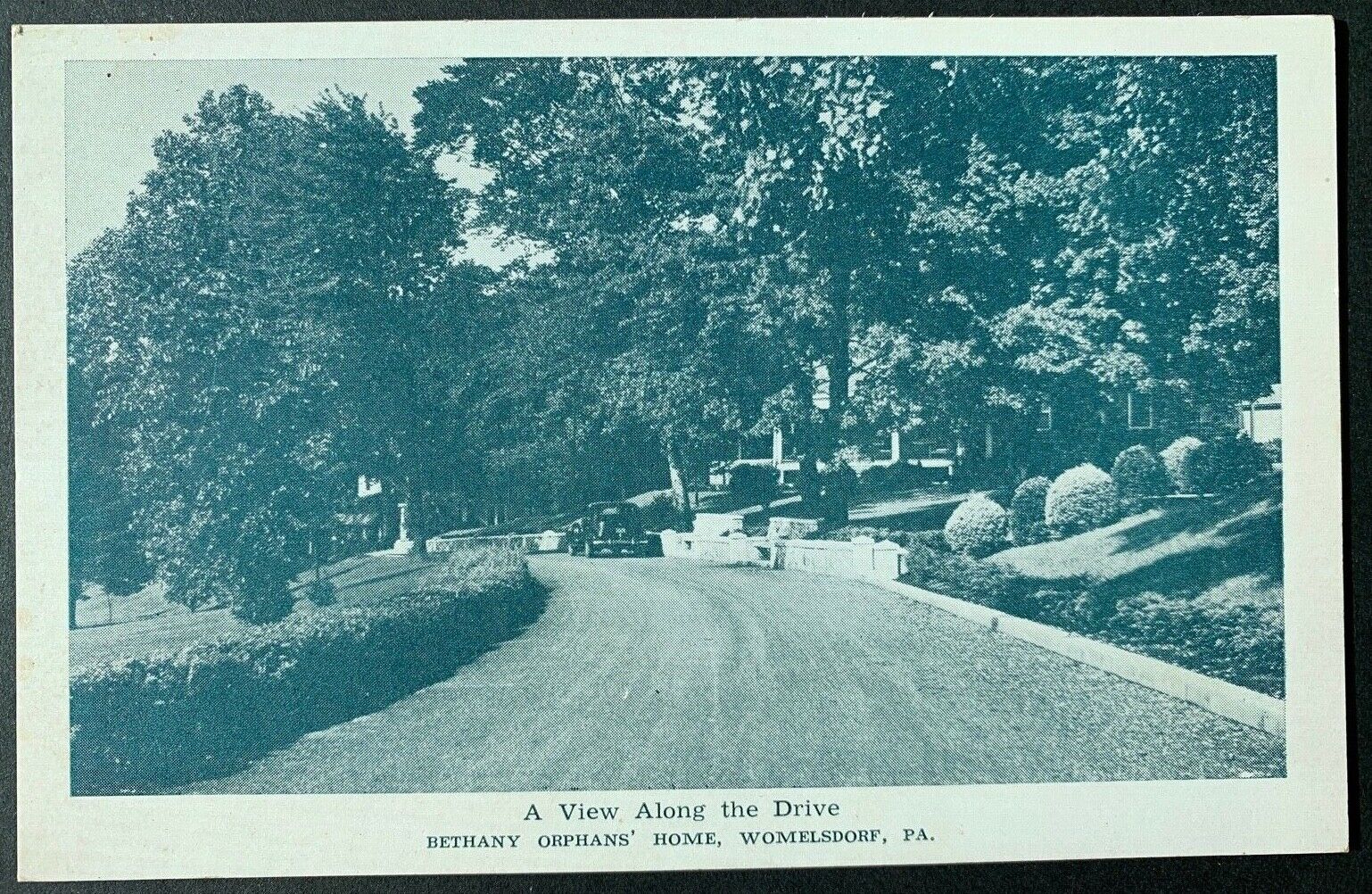 Postcard Womelsdorf PA - c1940s Main Drive Bethany Orphans Home