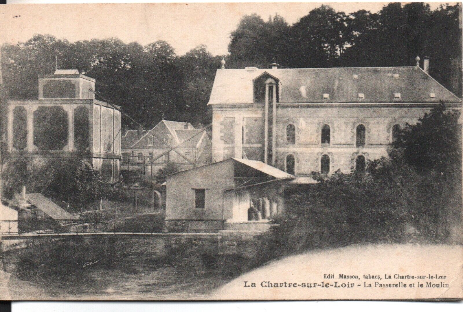 CPA - LA CHARTRE-sur-LE-LOIR - La Passerelle et le Moulin