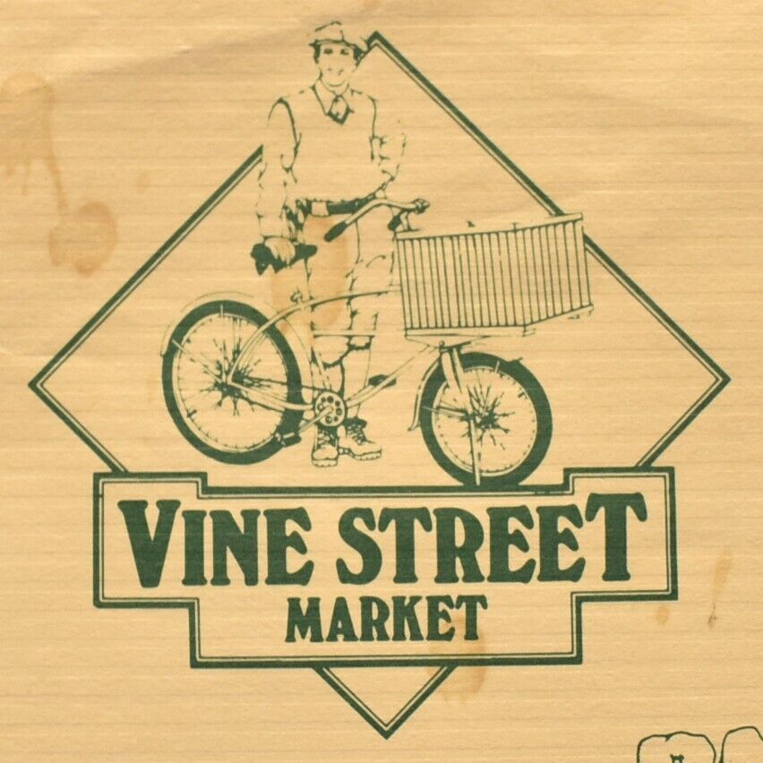 1980s Vine Street Market Restaurant Menu 1313 Hanover St Chattanooga Tennessee