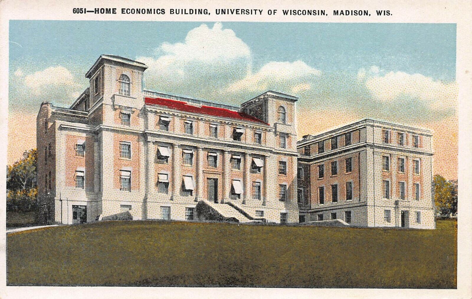 Home Economics Bldg., Univ. of Wisconsin, Madison, WI, Early Postcard, Unused 