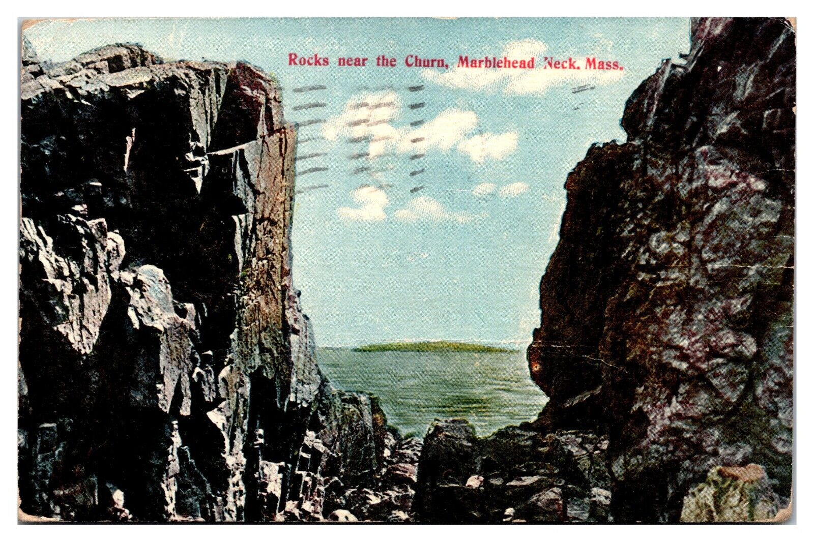 1911 Rocks near the Churn, Seascape, Marblehead Neck, MA