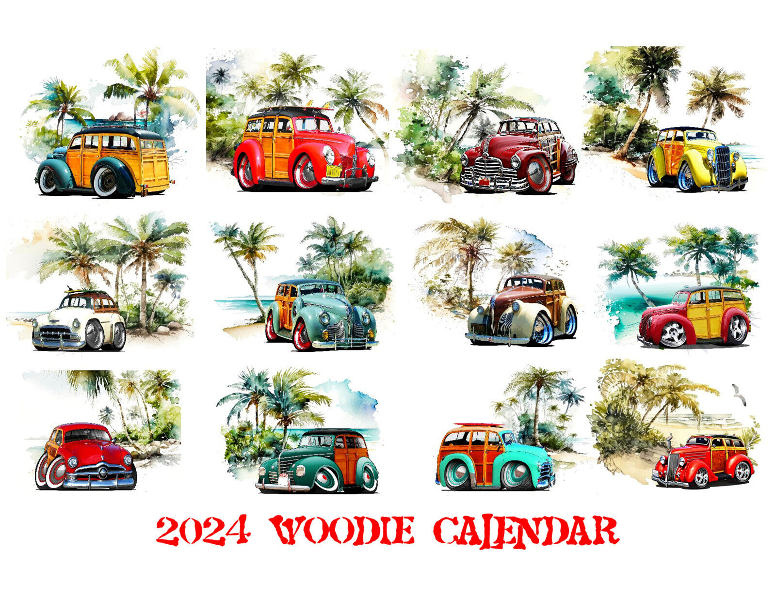 2024 Vintage Woodie Calendar