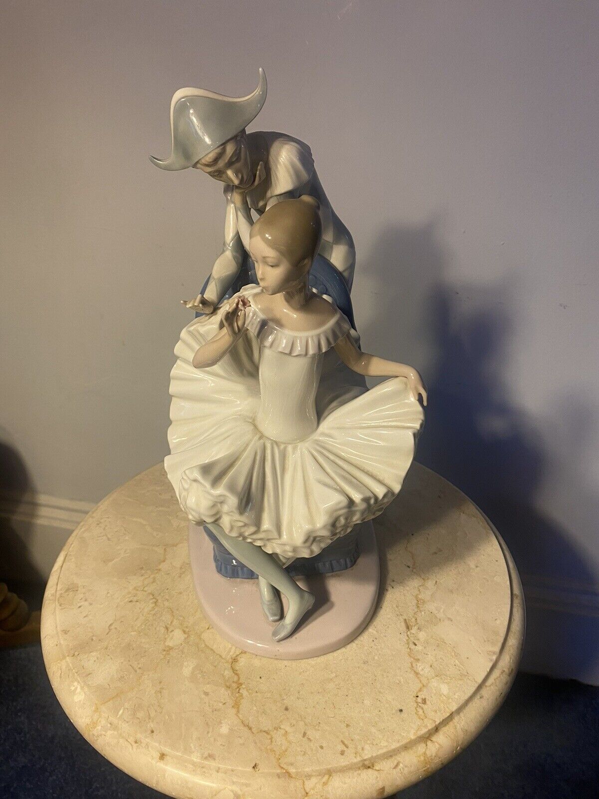 NAO by Lladro A Dream Come True Ballerina and Jester Harlequin 1983