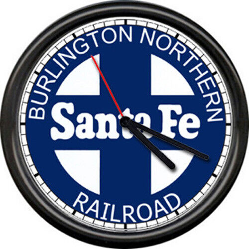 Burlington Northern Santa Fe BNSF Lines Railroad Train Conductor Sign Wall Clock