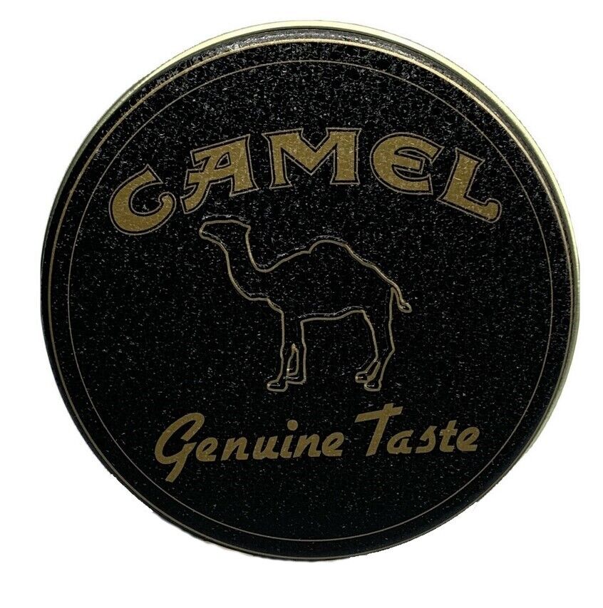 Camel Round Black Tin - EMPTY