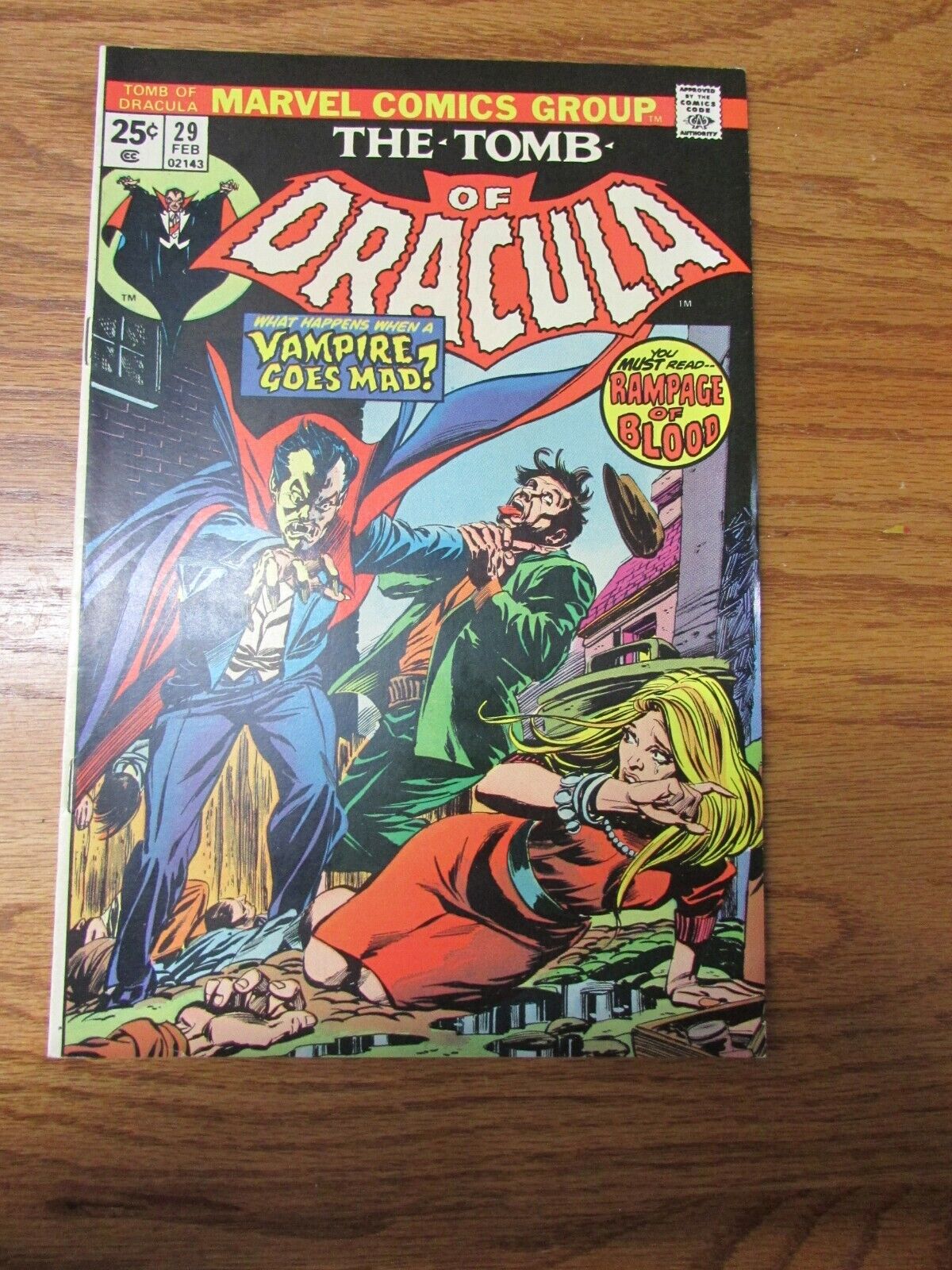 Vintage Marvel Comics Dracula Vol. 1 No. 29 February 1975 Comic Book