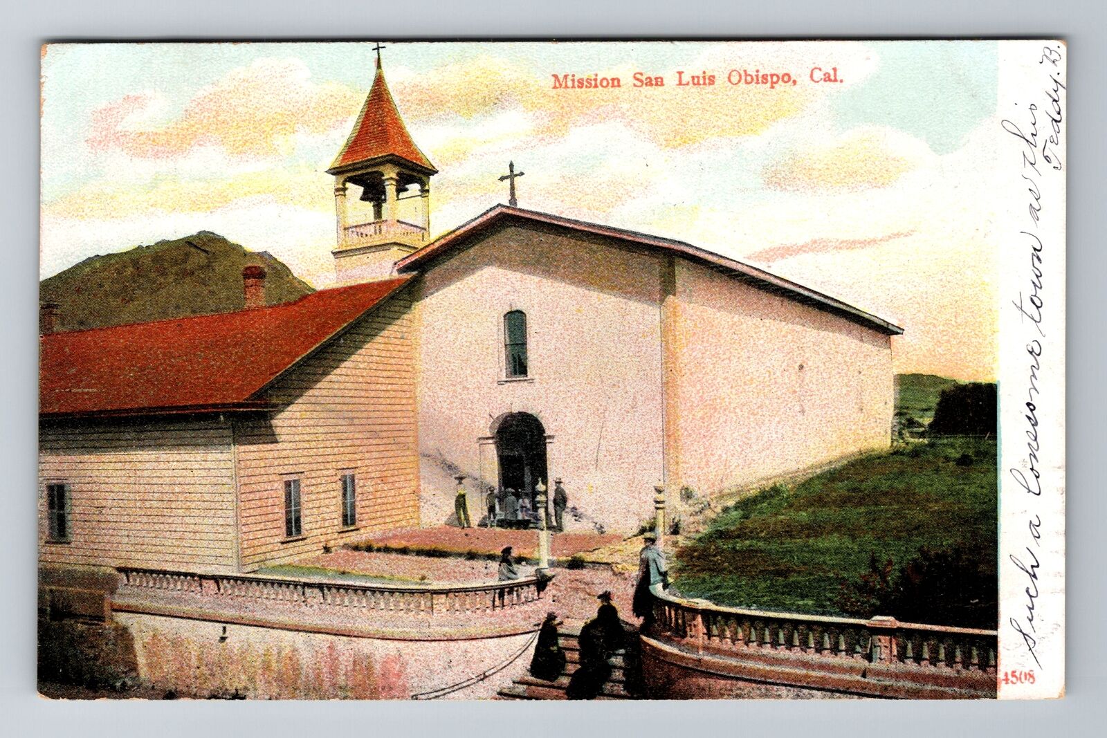 CA-California, Mission San Luis Obispo, Antique, Vintage c1907 Souvenir Postcard