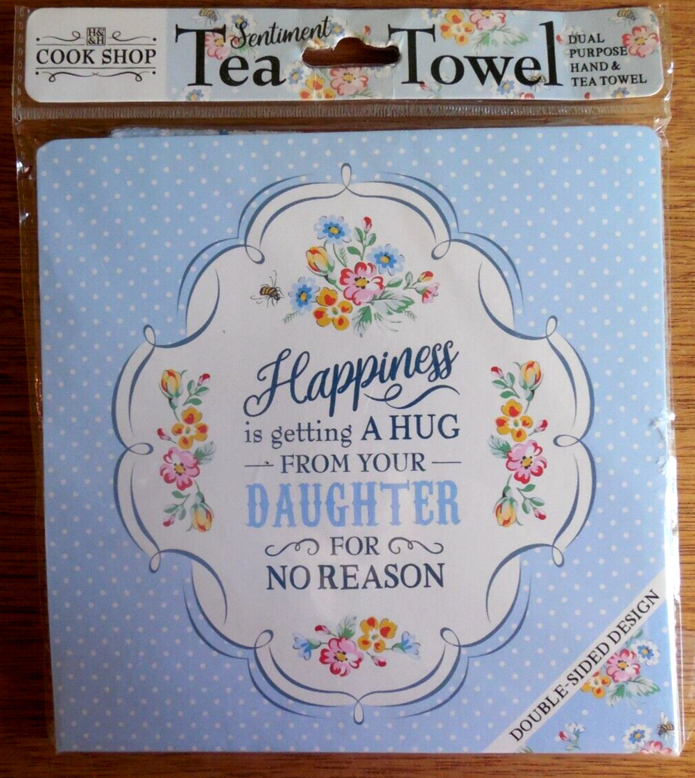 NEW H&H Cook Shop Sentiment Tea Towel \