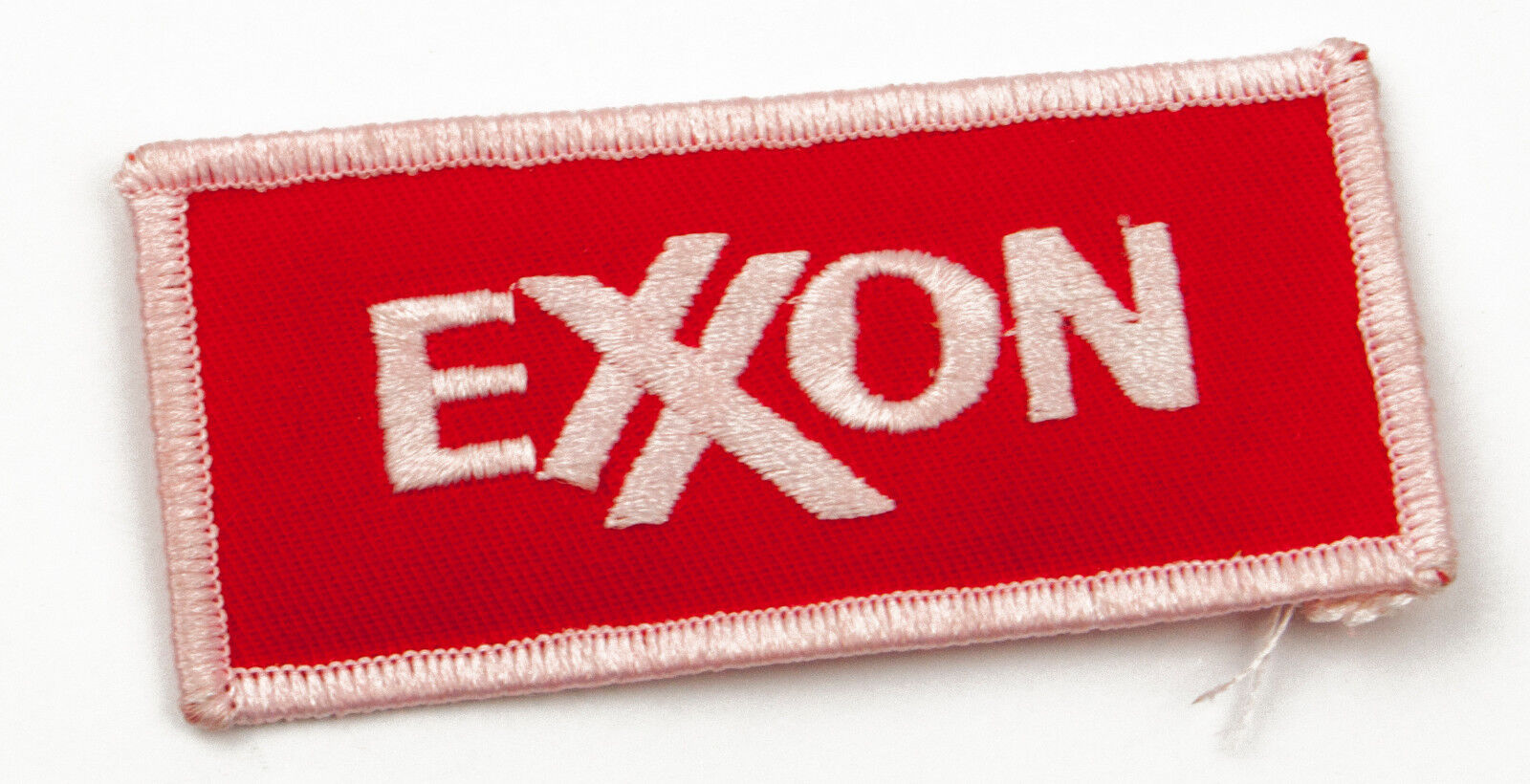 Vtg Exxon Gas Station mechanic/employee Red rectangular patch 3.25\