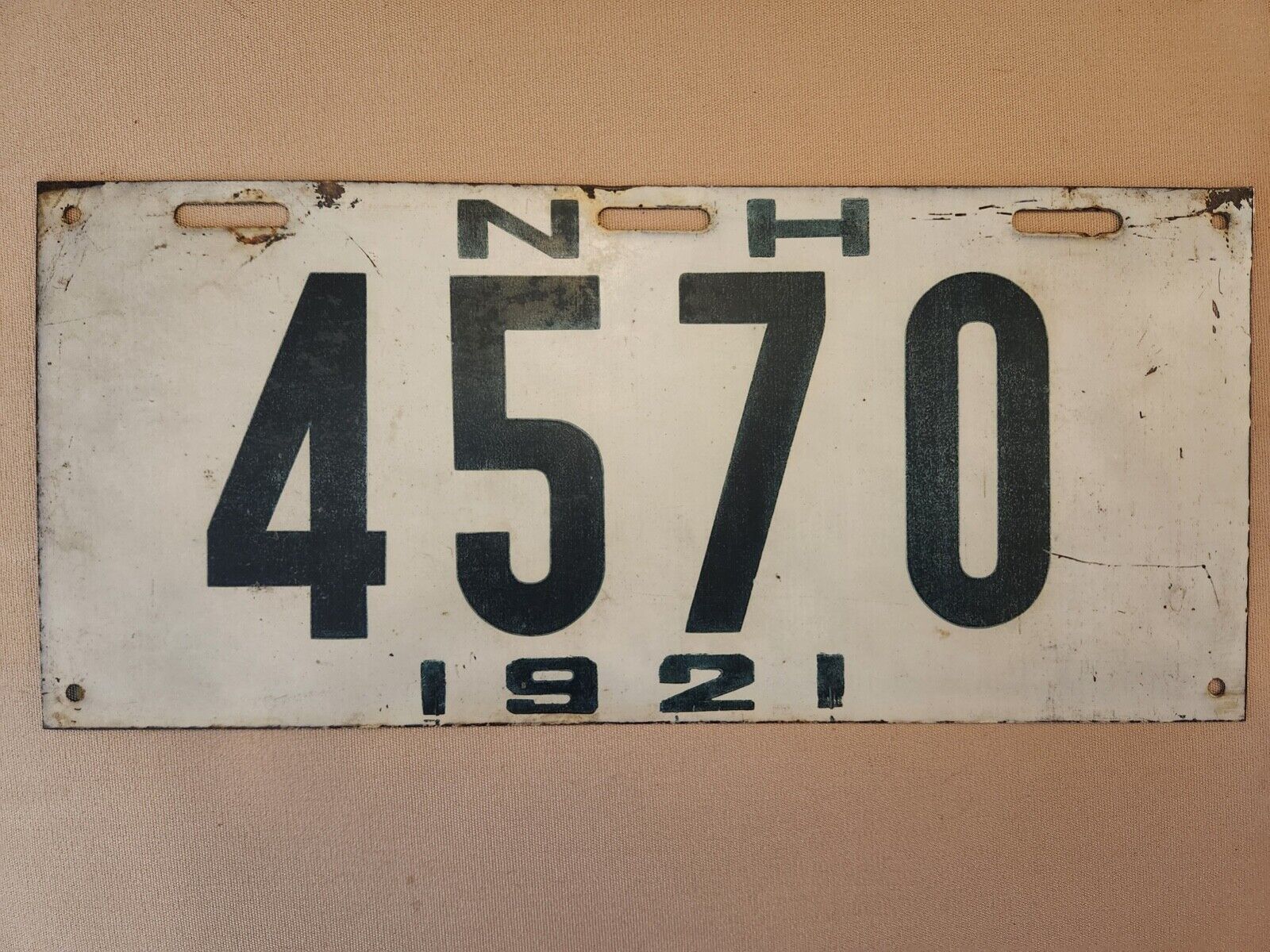 Vintage NH License Plate: Year of 1921