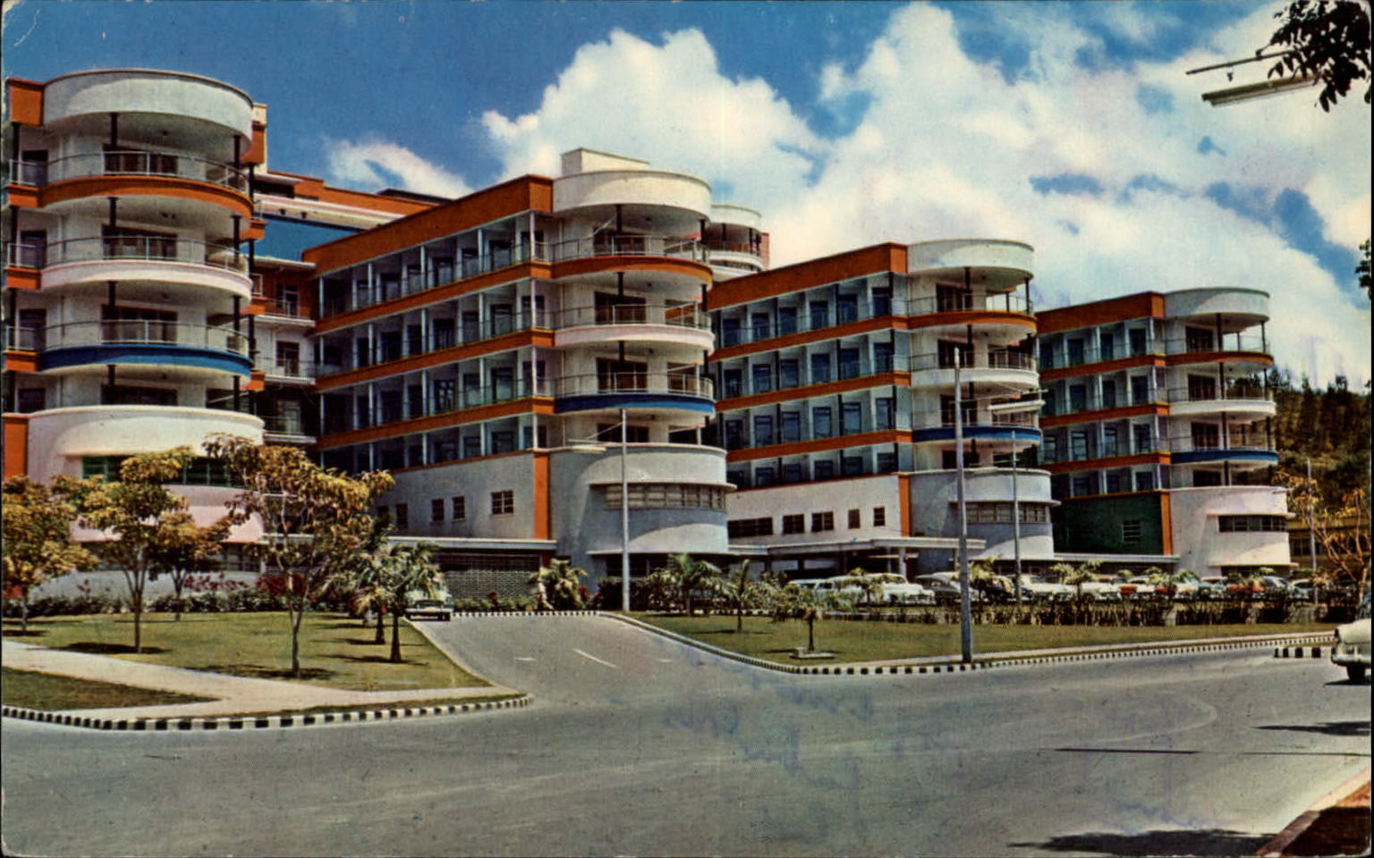 Caracas Venezuela Ciudad University Hospital 1969 vintage postcard