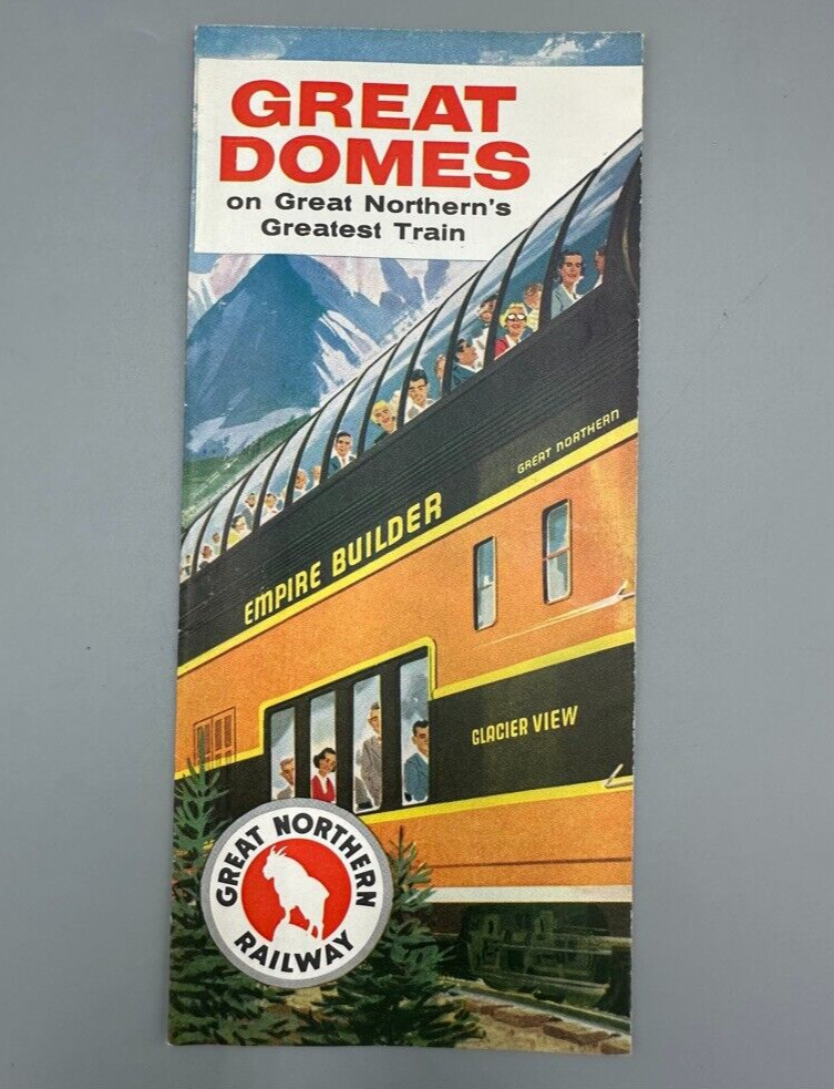 1957 GREAT Domes NORTHERN RAILWAY Empire Builder Railroad Advertising Brochure