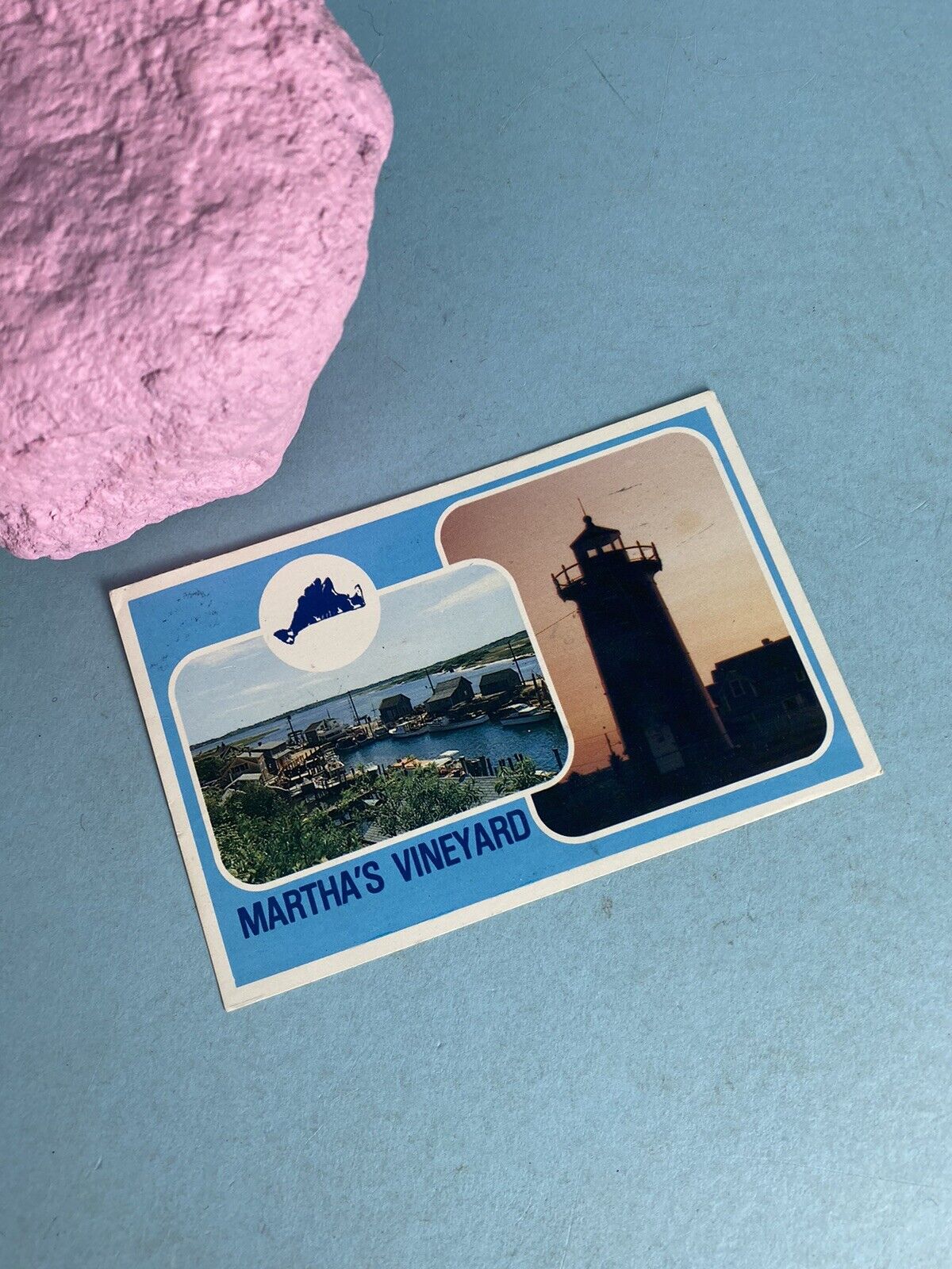 Vintage Postcard Martha\'s Vineyard Massachusetts Color Photos