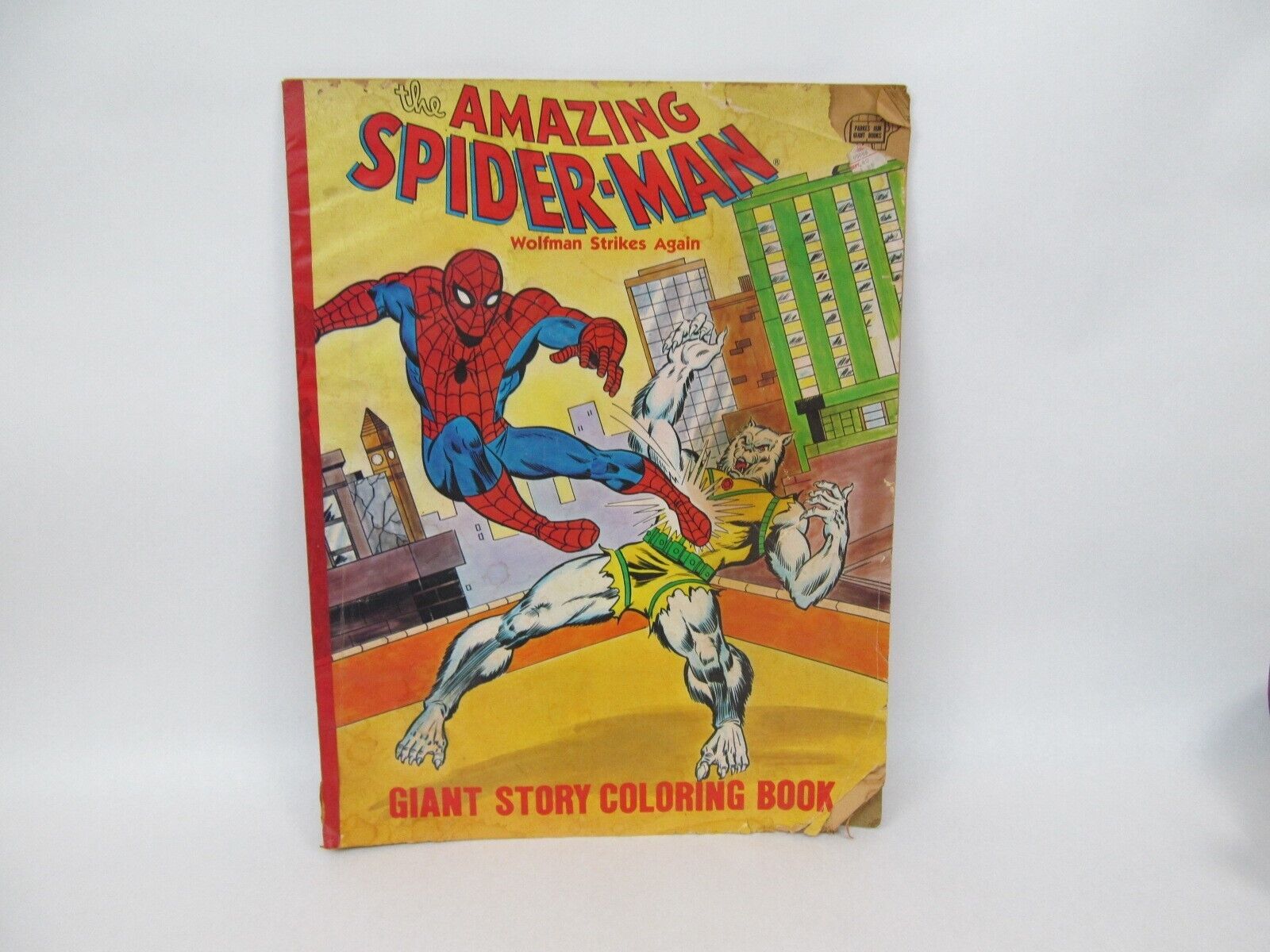 Vintage Amazing Spiderman Wolfman Strikes Again Giant Story Coloring Book Large