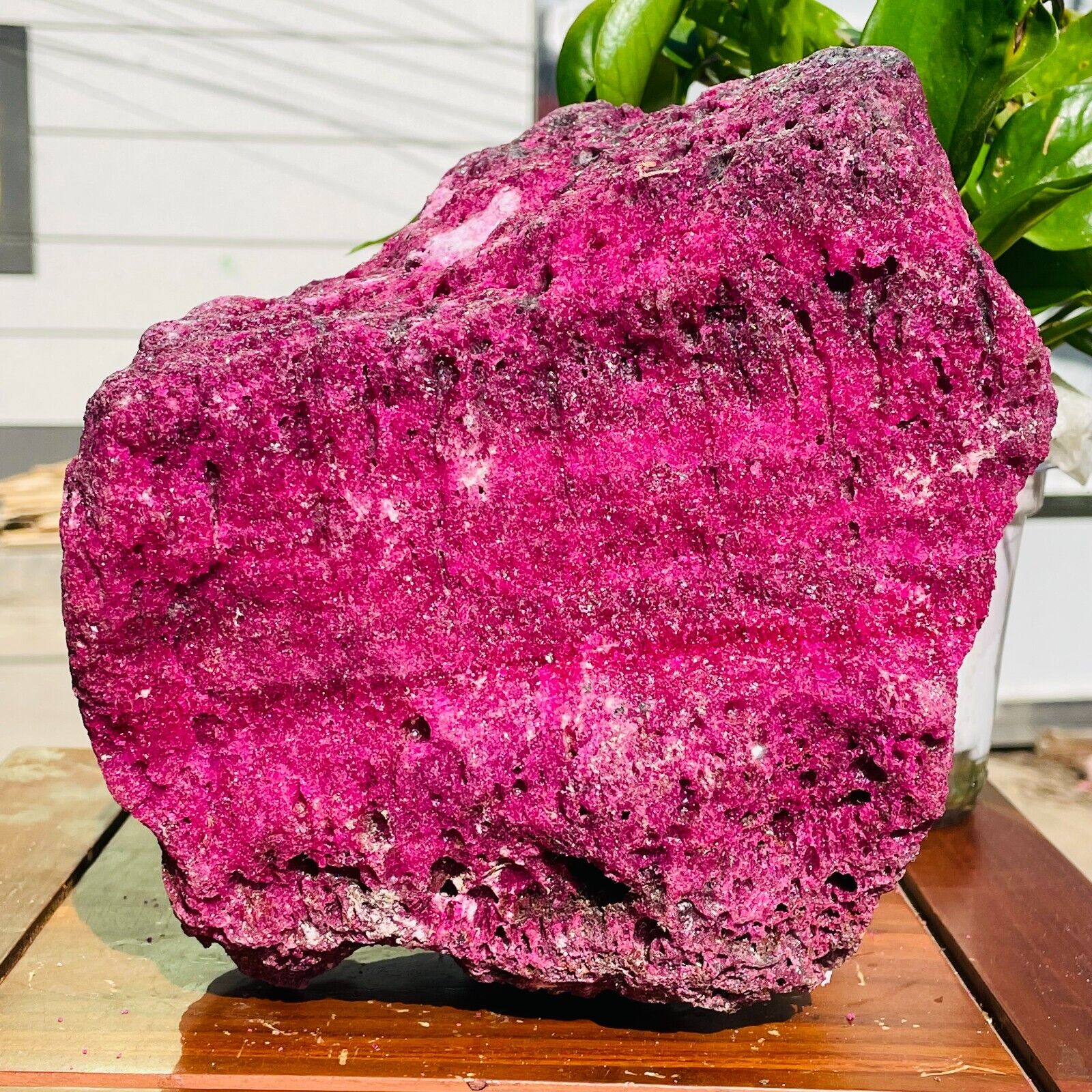 6570g Large Natural Red Corundum Ruby Quartz Crystal Gemstone Specimen Healing