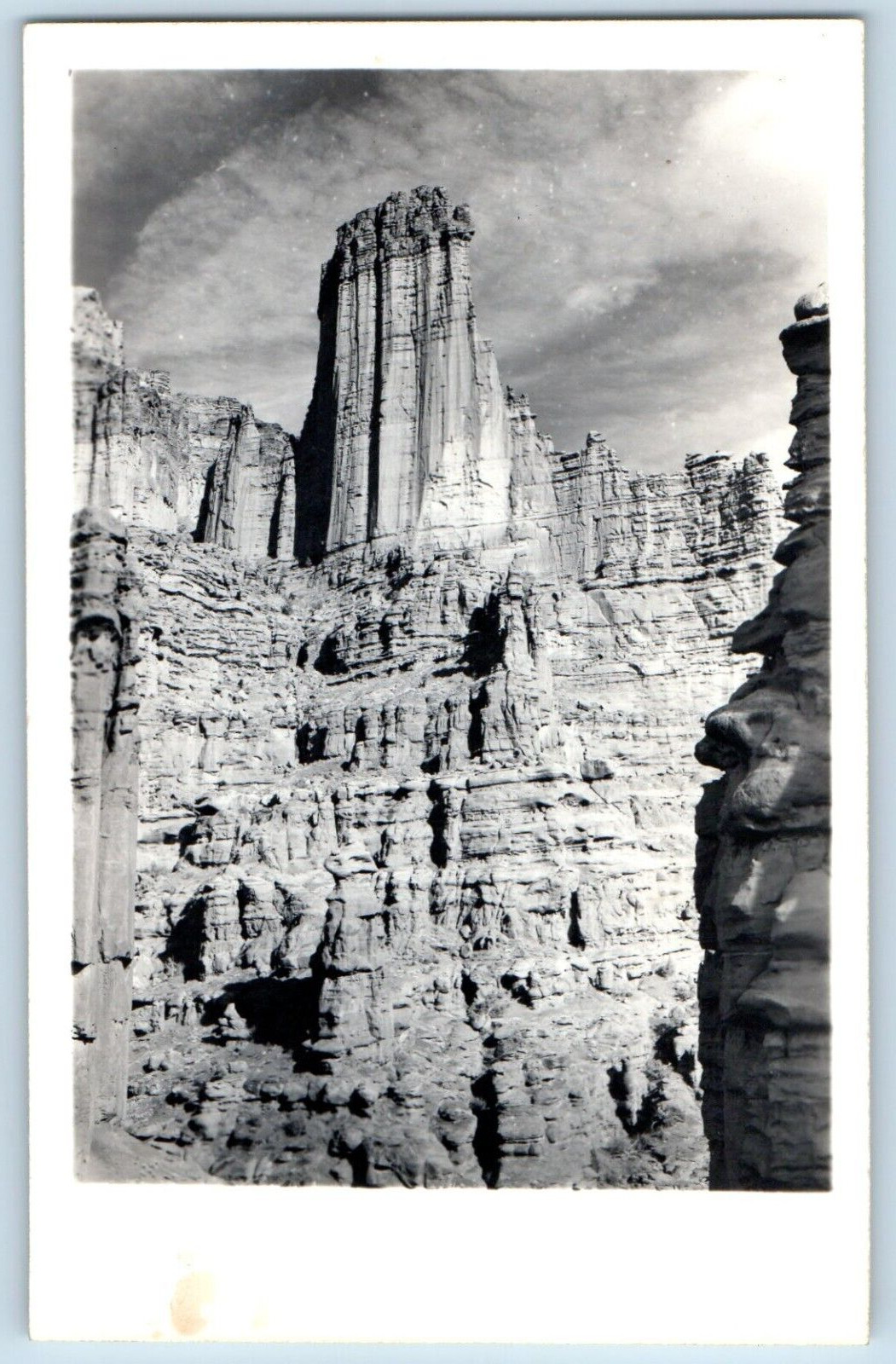 Moab Utah UT Postcard RPPC Photo Rock Formations Fisher Towers Harry Reed
