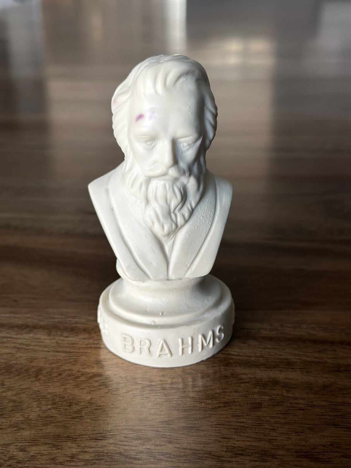 Vintage 1960s Halbe Plastic Toy Statue Bust Classical Composer Johannes Brahms