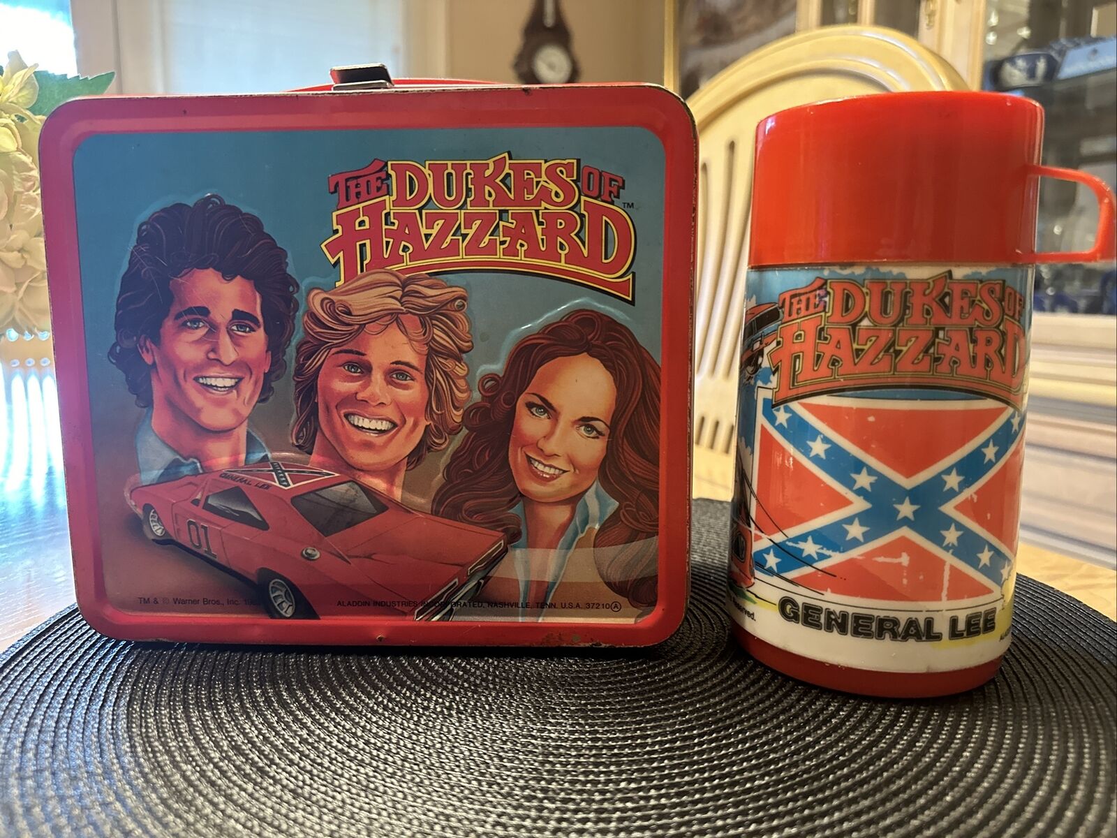 RARE Vintage 1983 The Dukes of Hazzard Lunchbox & Thermos (Coy & Vance)  Aladdin