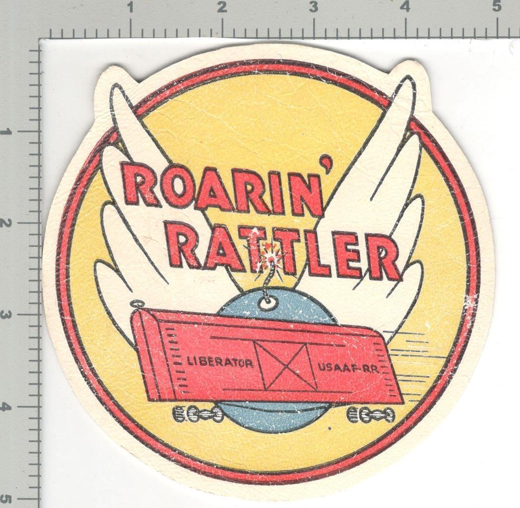 WW 2 B-24 Liberator USAAF-RR Roarin\' Rattler Patch Inv# K4296