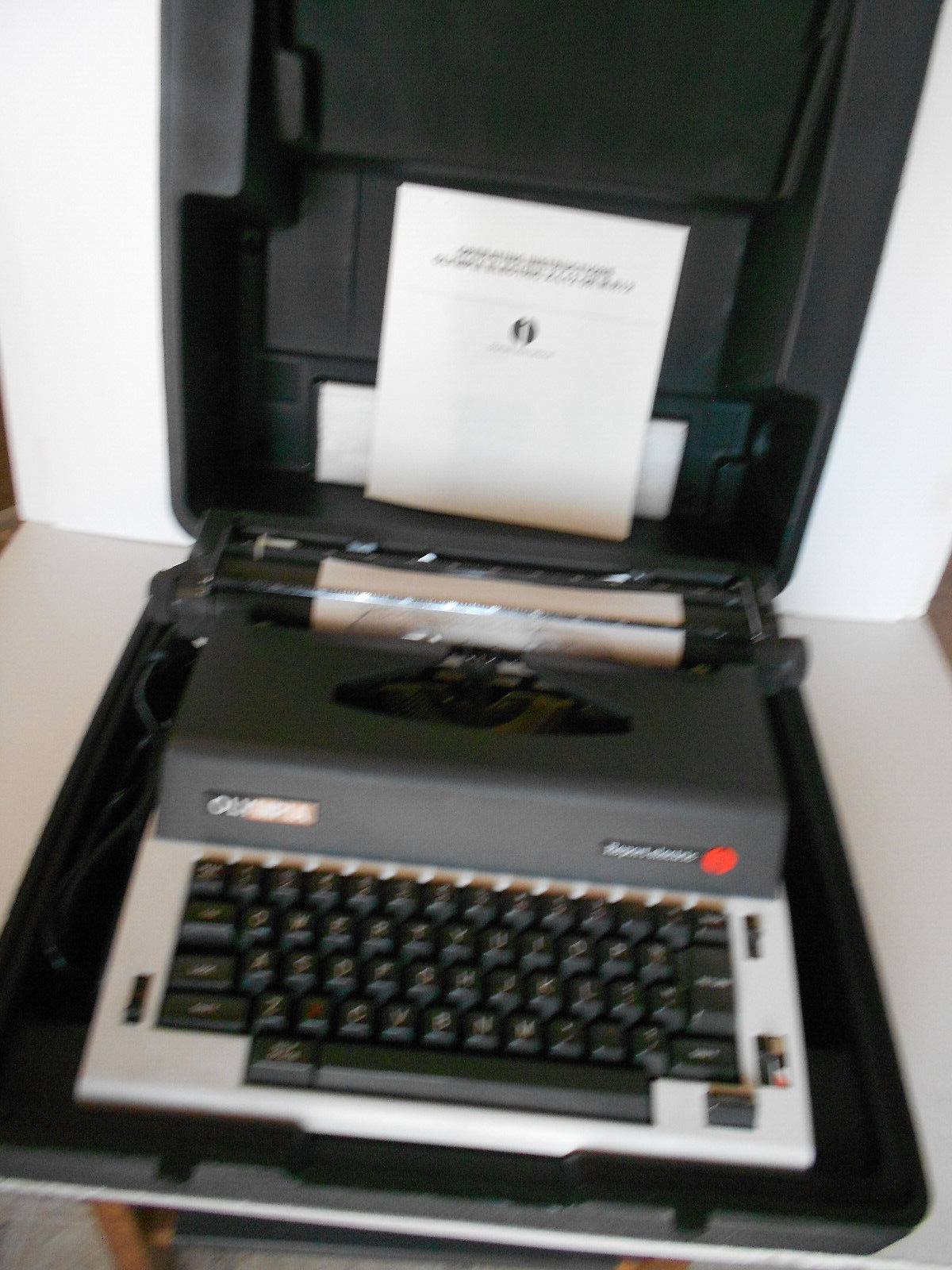 Vintage Olympia Report Electric Portable Correcting Typewriter w/Case *Mint*