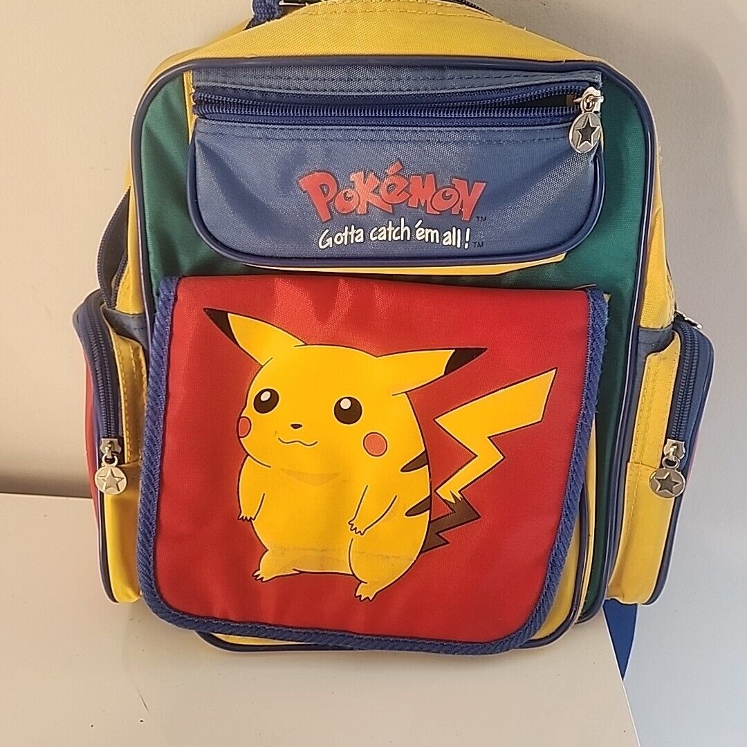 Vintage Pokemon Backpack  2000 Pikachu Nintendo Bag