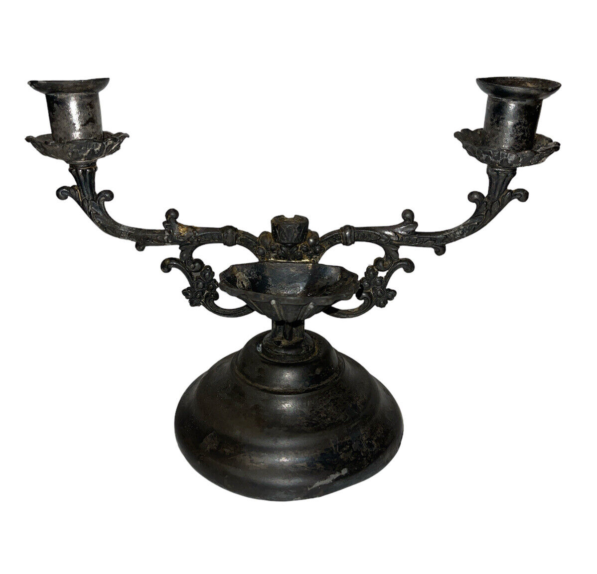 antique 2 Light Candleholder  