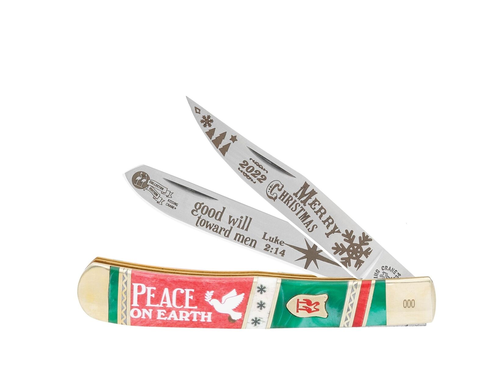 Kissing Crane 2022 Christmas Trapper Knife | Individually Serialized