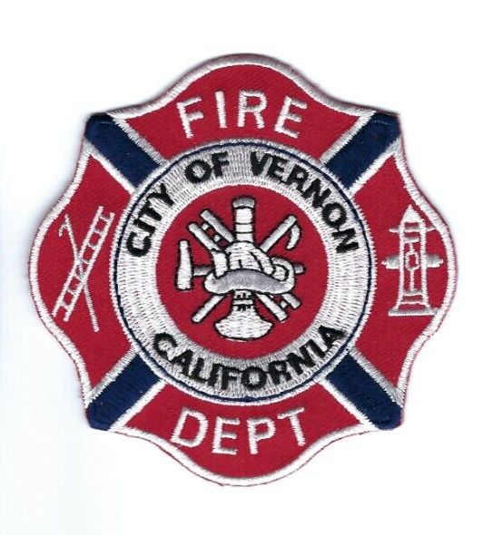*DEFUNCT* Vernon (now Los Angeles County) CA California Fire Dept. patch - NEW